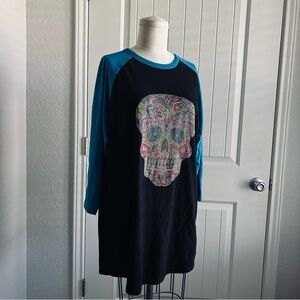Colorful Skull Long Sleeve Tee